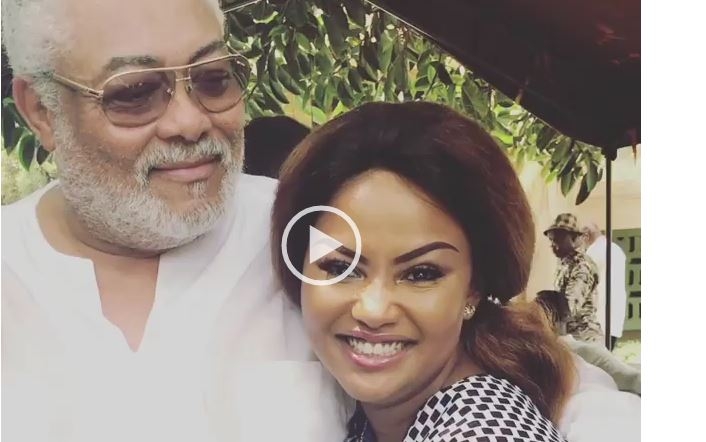 VIDEO: Watch ex-prez Rawlings kissing Nana Ama MacBrown