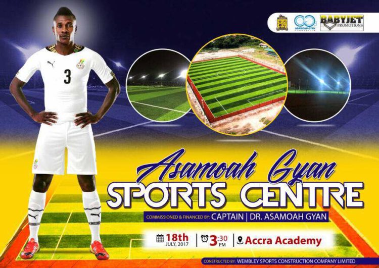 Asamoah Gyan outdoors sleek astro turf today