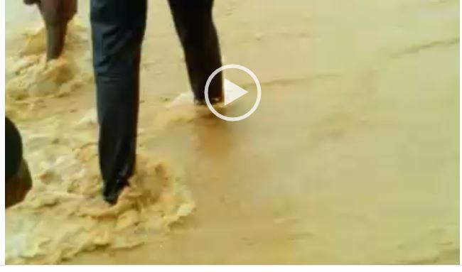 VIDEO: Tamale flood sadly sweeps away woman and her 4 X 4 car