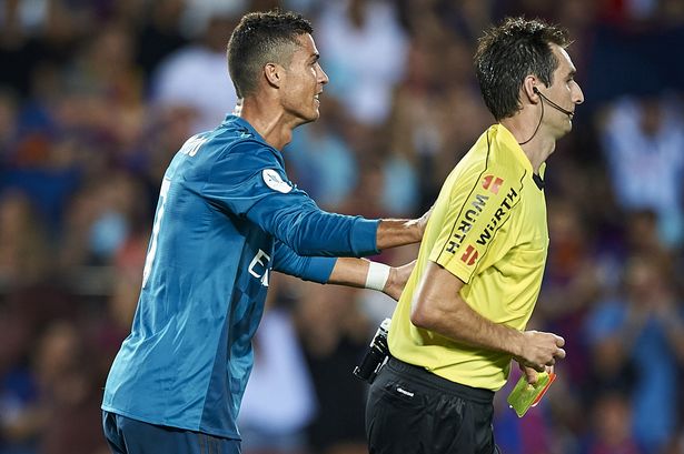 Ronaldo banned for shoving referee during El-clasico