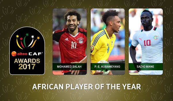 Salah, Mane and Aubameyang vie for Caf Player of the Year award
