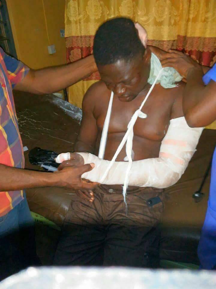 Photos: NPP man stabbed by Collins Dauda’s brother still jobless