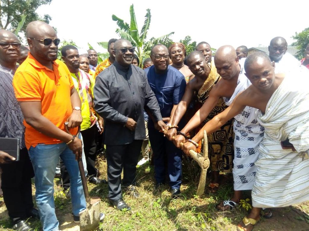 OB Amoah Cuts Sod For CHIPS Compound In Agyemanti
