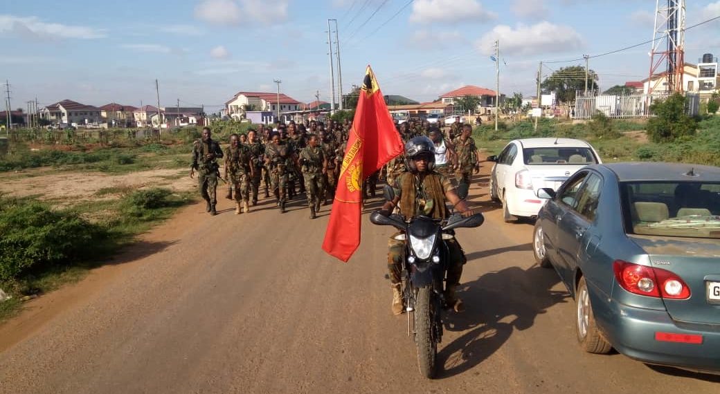 1BN embarks on periodic route marches to reassure control