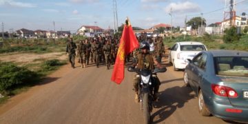 1BN embarks on periodic route marches to reassure control