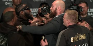 Video: Deontay Wilder v Tyson Fury: News conference descends into chaos