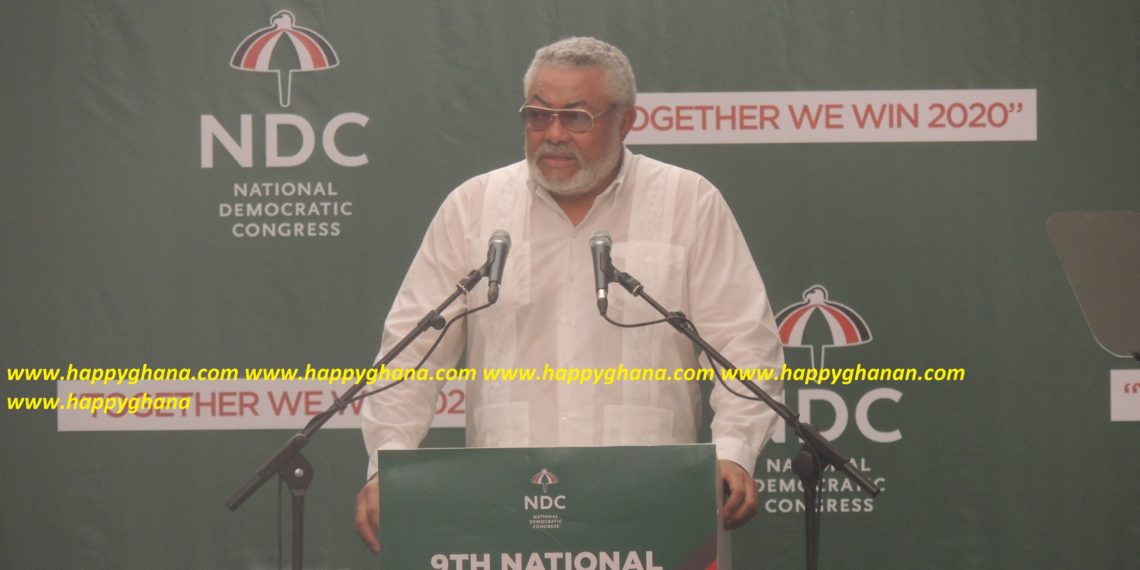 Rawlings gives another boom speech at NDC delegates conference
