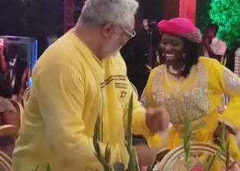 VIDEO: Watch Papa J take the dance floor with wife Nana Konadu on her 70th birthday