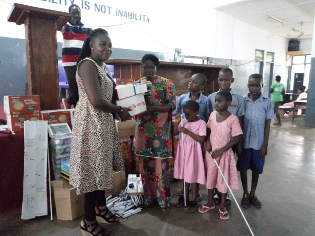 PHOTOS: Maame Serwaah donates generously to Akropong school for the blind