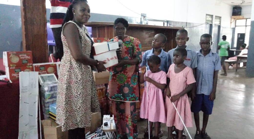 PHOTOS: Maame Serwaah donates generously to Akropong school for the blind