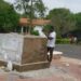 PHOTO: University of Ghana demolish controversial Gandhi statue