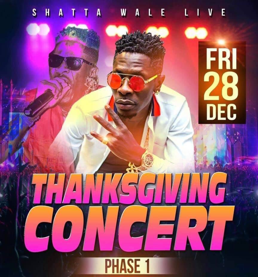 Shatta Wale to host his thanksgiving concert on 28th December; same day of Stonebwoy’s ‘Bhim Concert’
