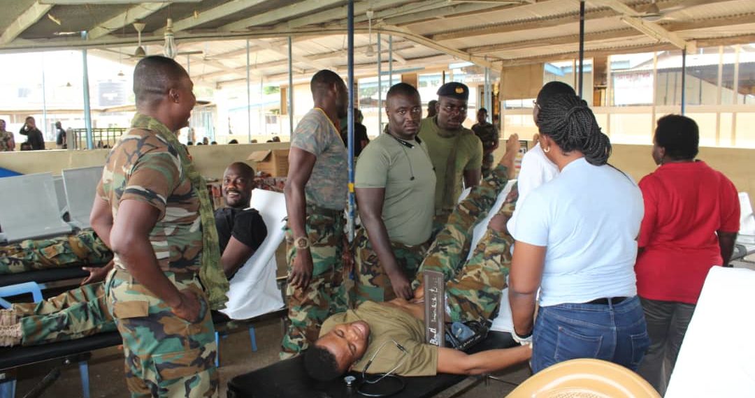 UNMISS GHANABATT 7 cleans Ningo and donates blood at TGH