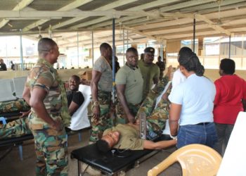 UNMISS GHANABATT 7 cleans Ningo and donates blood at TGH