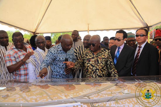 Nana Addo cuts sod for Tamale Interchange and launches  billion Sinohydro deal