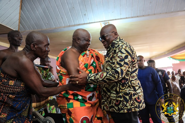 You are a courageous leader, promise keeper” – Sefwi Wiawso paramount chief to Nana Addo