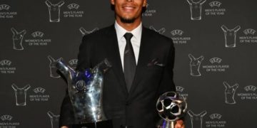 Virgil van Dijk wins 2018/19 UEFA Men’s Player of the Year award