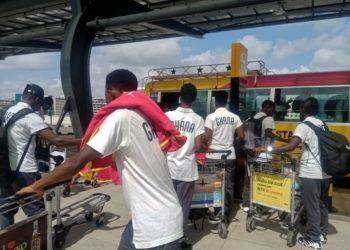 PHOTOS: Black Queens jets off to Kenya