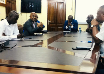 Ghana FA president, Council members interact with Staff
