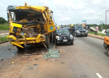 Photos: One dead, others injured in multiple-car crash at Okponglo Traffic Light