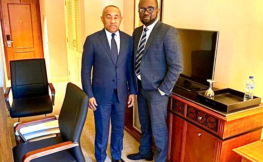 Kurt Okraku pays courtesy call on CAF president
