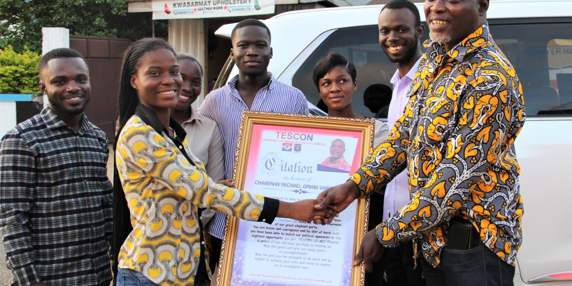 TESCON University of Ghana- Accra City Campus chapter honors Michael Omari Wadie