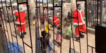 Video: Father Christmas attacked for showing up without gifts