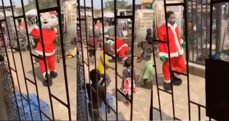 Video: Father Christmas attacked for showing up without gifts