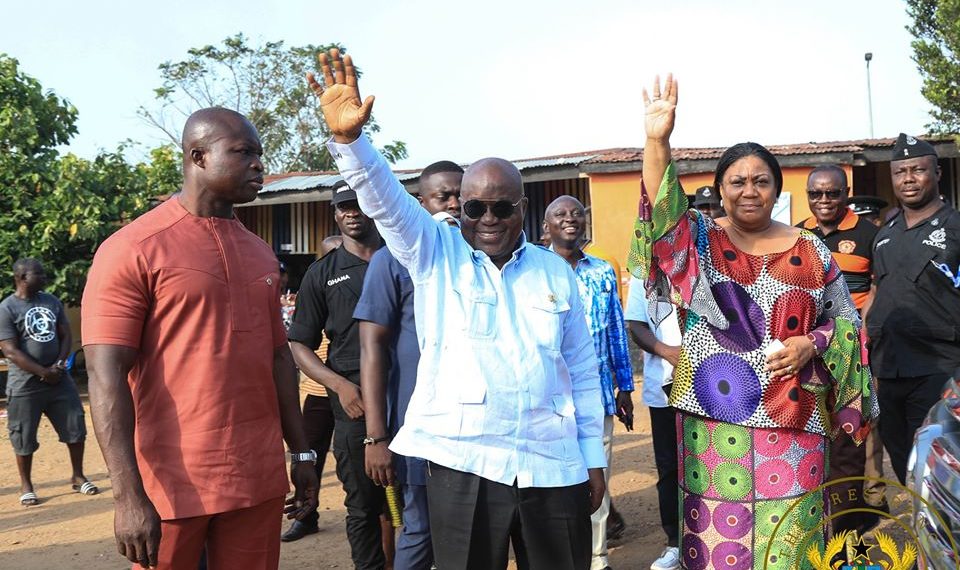 Video: District Assembly Election; President Akufo-Addo, First Lady vote in Kyebi