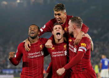 Liverpool thrash Leicester to extend lead