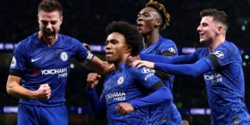 Chelsea win at 10-man Spurs amid alleged crowd racism