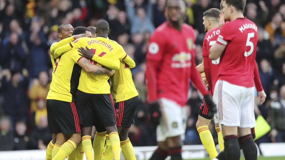 Man United lose at bottom-placed Watford in Pogba return