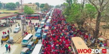 Photos: Opposition parties paint Kumasi red as they hit the streets over new voters register