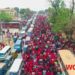 Photos: Opposition parties paint Kumasi red as they hit the streets over new voters register