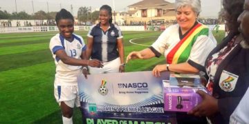 USA Ambassador presents NASCO PoTM award in Hasaacas against Police Ladies
