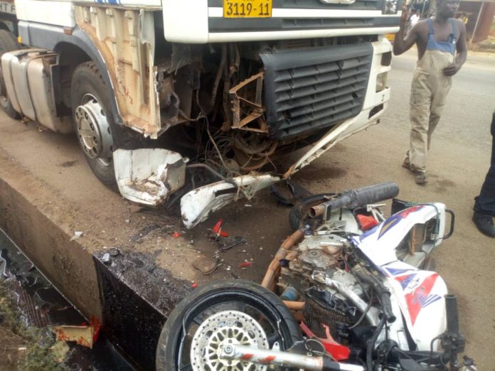 Two motorbike riders crashed to death at Anyinam