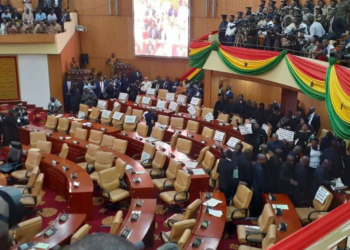 SONA 2020: Minority shun Nana Addo’s address as they stage a walk-out