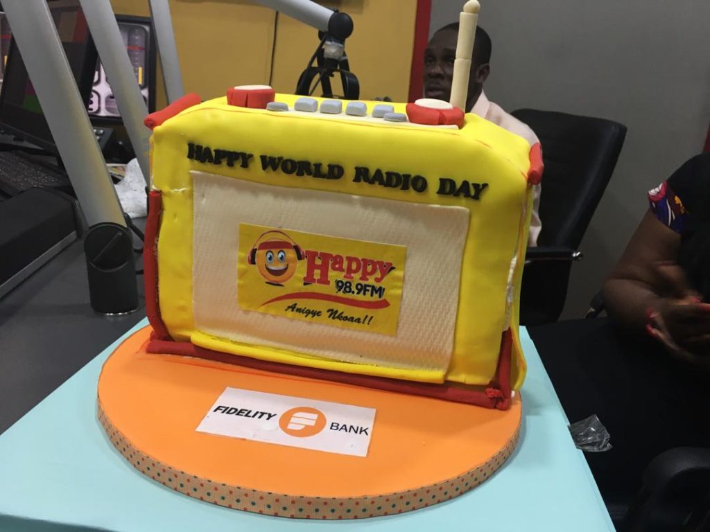 #WorldRadioDay: Fidelity honours Happy FM with a customized radio cake