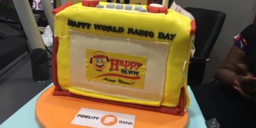 #WorldRadioDay: Fidelity honours Happy FM with a customized radio cake