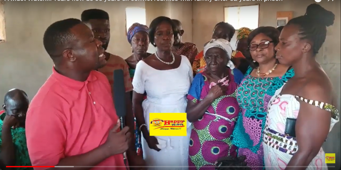 Video: Happy FM’s Nsem Pii team reunite 65year old ex-convict with her family