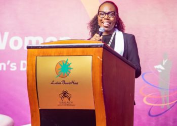 Mrs Abena Osei-Poku, Managing Director of Absa Bank Ghana speaking at the event