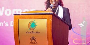 Mrs Abena Osei-Poku, Managing Director of Absa Bank Ghana speaking at the event