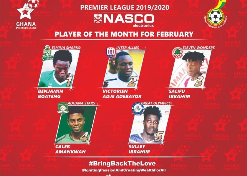2019/20 GPL: February NASCO Player of the month nominees