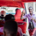 'Trotro' medicine sellers join the coronavirus sensitization in the Eastern Region
