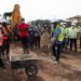 Edward Effah, cutting the sod on behalf of the President at the Ceremony