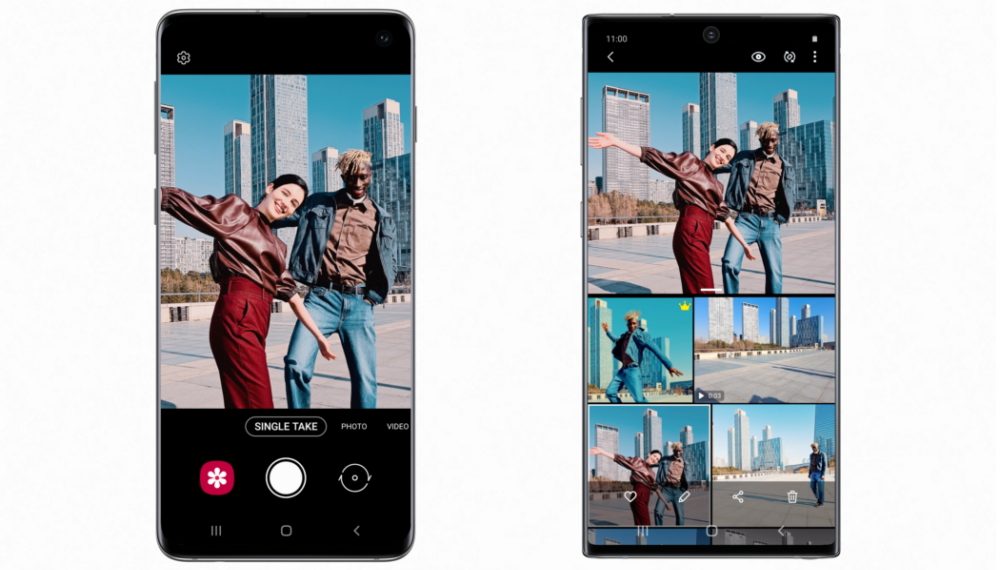 Galaxy S10 (left) and Galaxy Note10