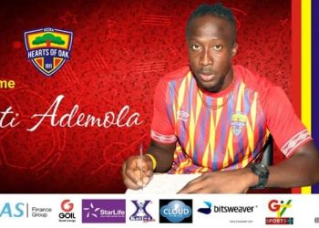 Hearts of Oak announce signing of Nigerian forward Ademola Kuti