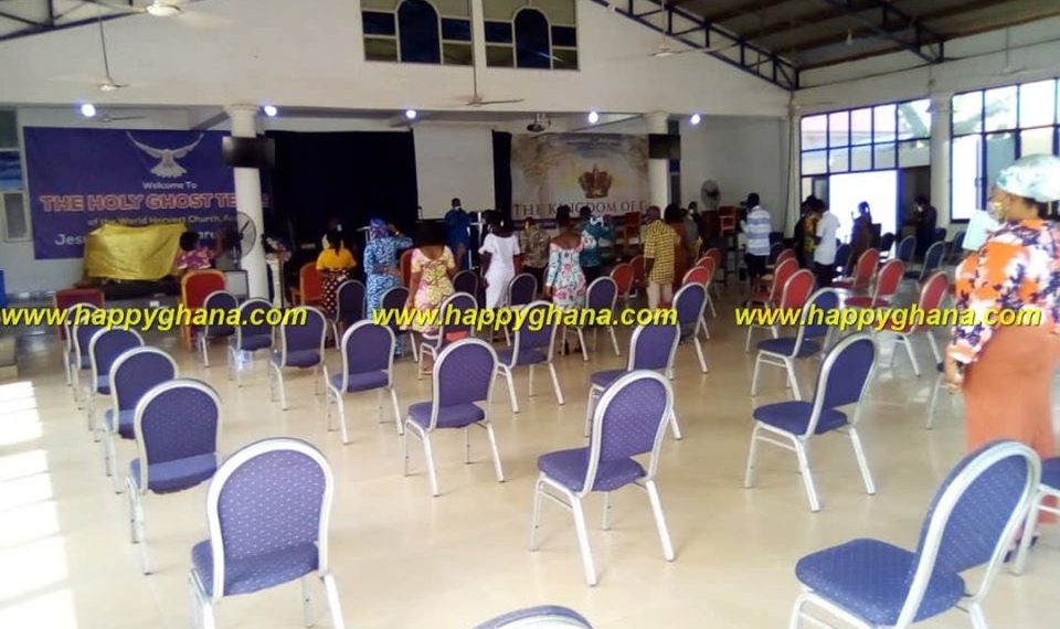 Easing Covid-19 Restrictions: [Photos] How churches observed social distancing protocols