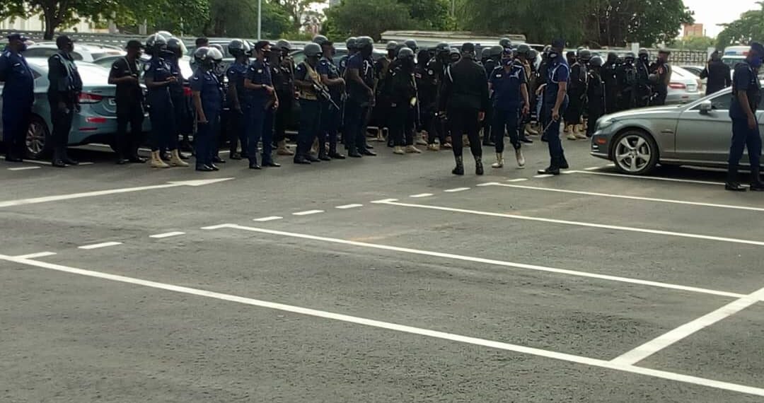 Photos: Heavy security presence at Supreme Court during Hearing of NDC vs EC case
