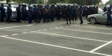 Photos: Heavy security presence at Supreme Court during Hearing of NDC vs EC case